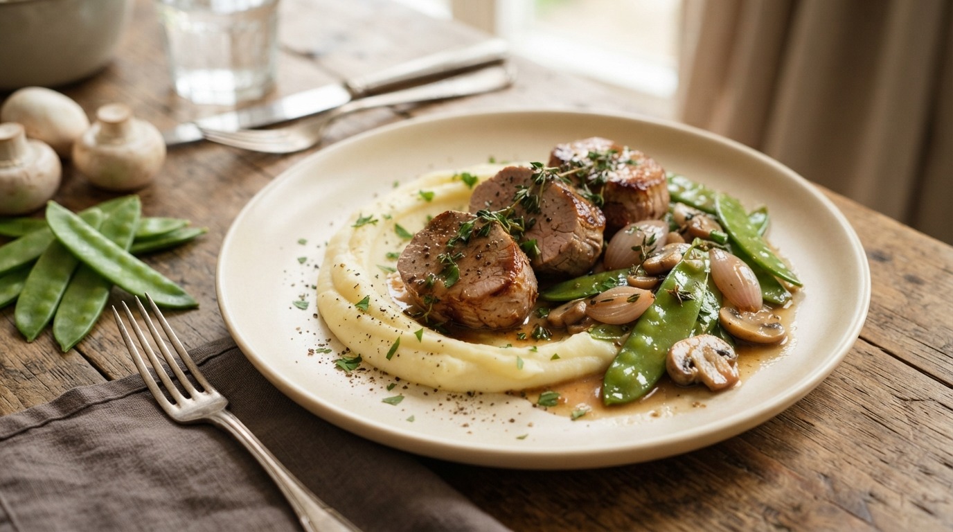 Varkenshaasje met groenten culinair