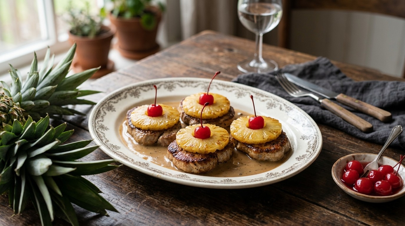Varkensoesters met ananas