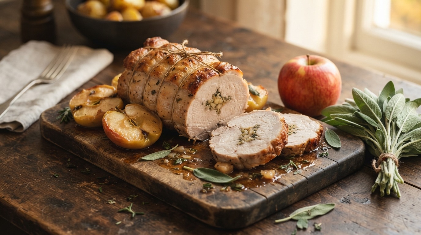 Varkensrollade met appel