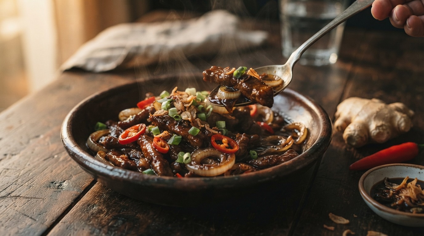 Varkensvlees met ketjapsaus