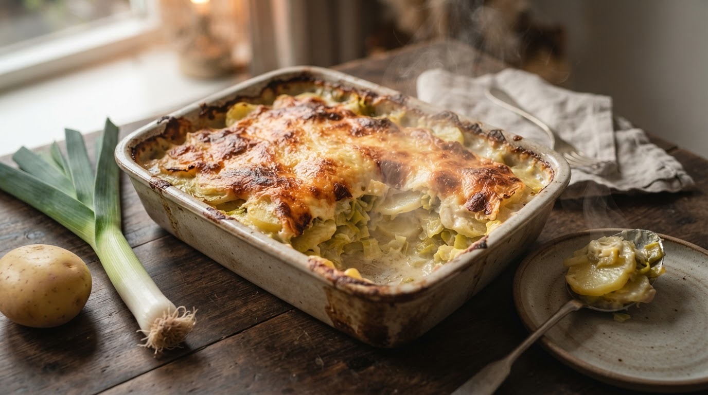 Vega aardappel/prei-schotel