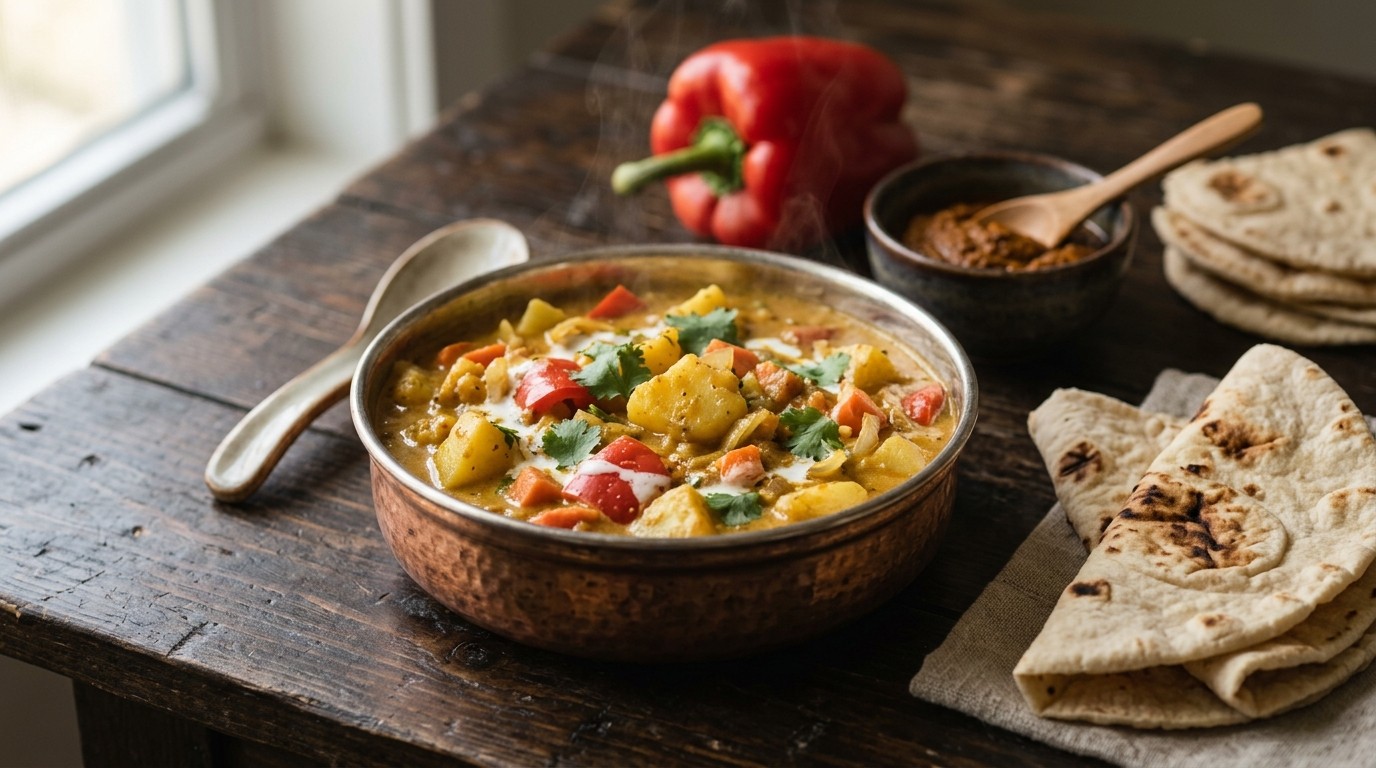 Vegetarische Aardappelcurry