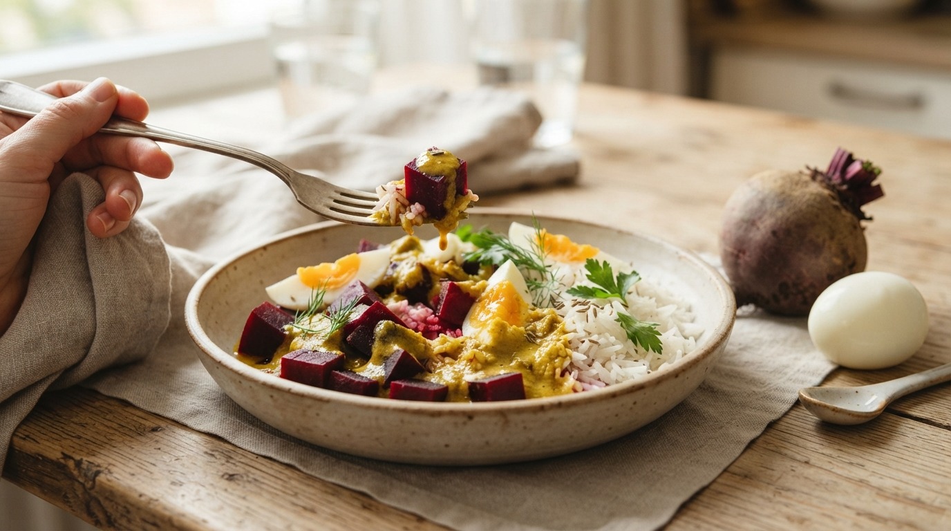 Vegetarische bietenschotel