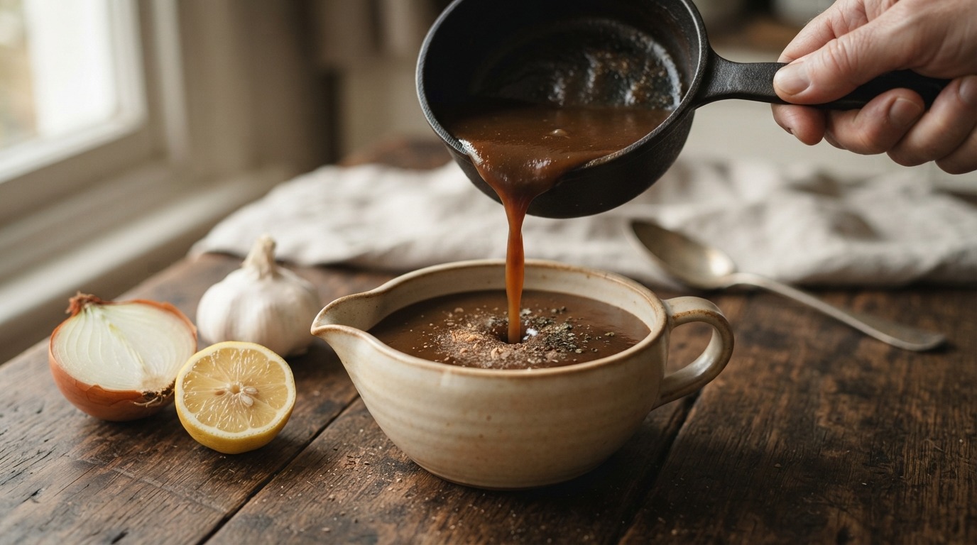 Vegetarische bruine saus