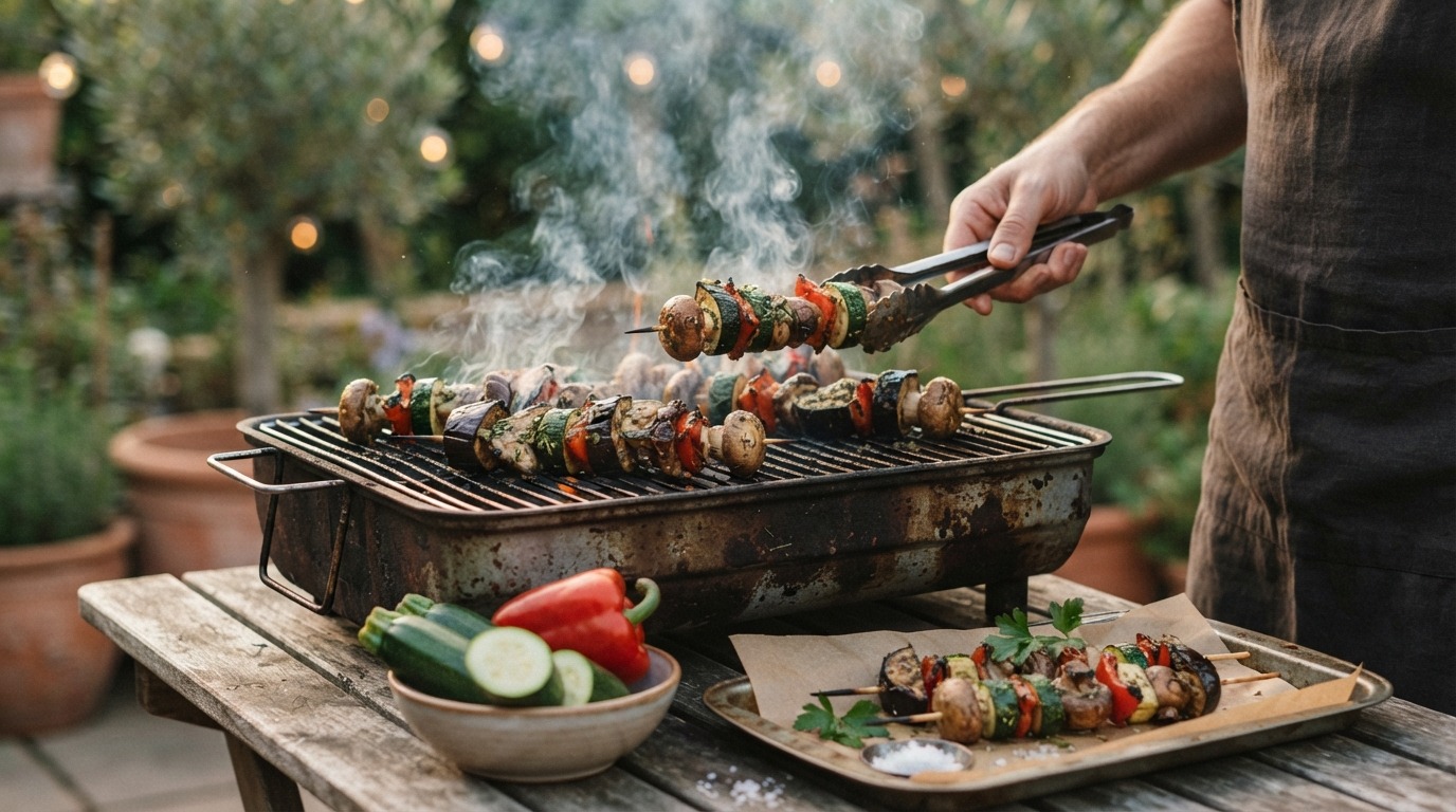 Vegetarische groentespiesen