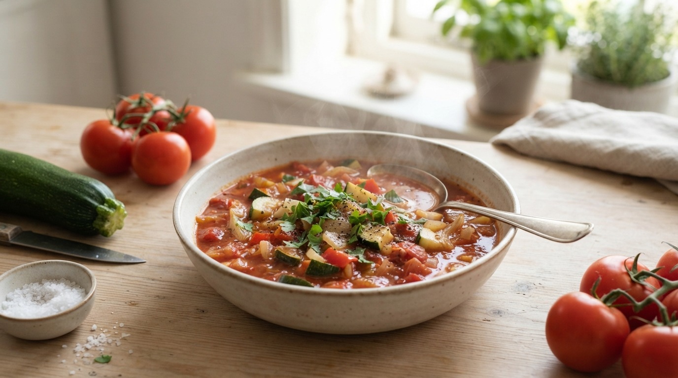 Verse tomaten-groentesoep