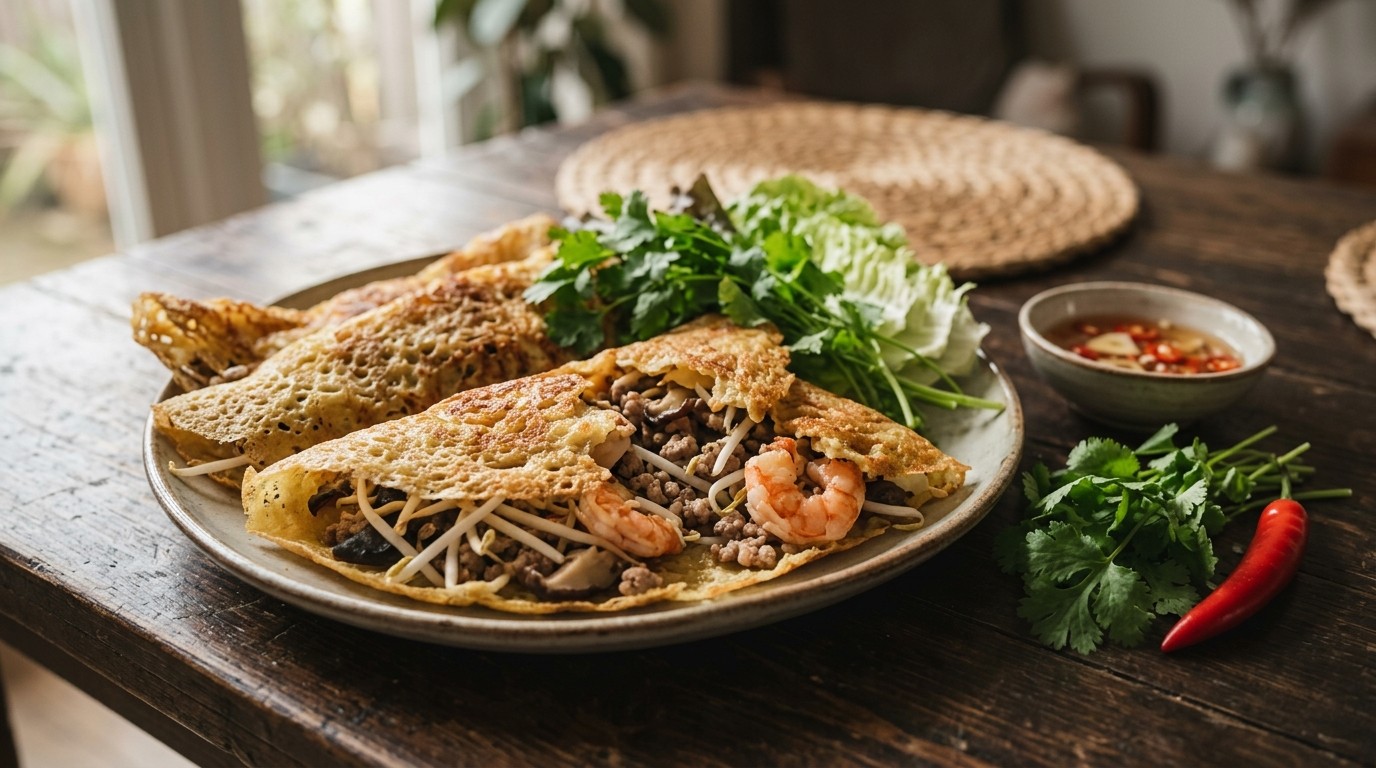 Vietnamese hartige pannenkoekjes