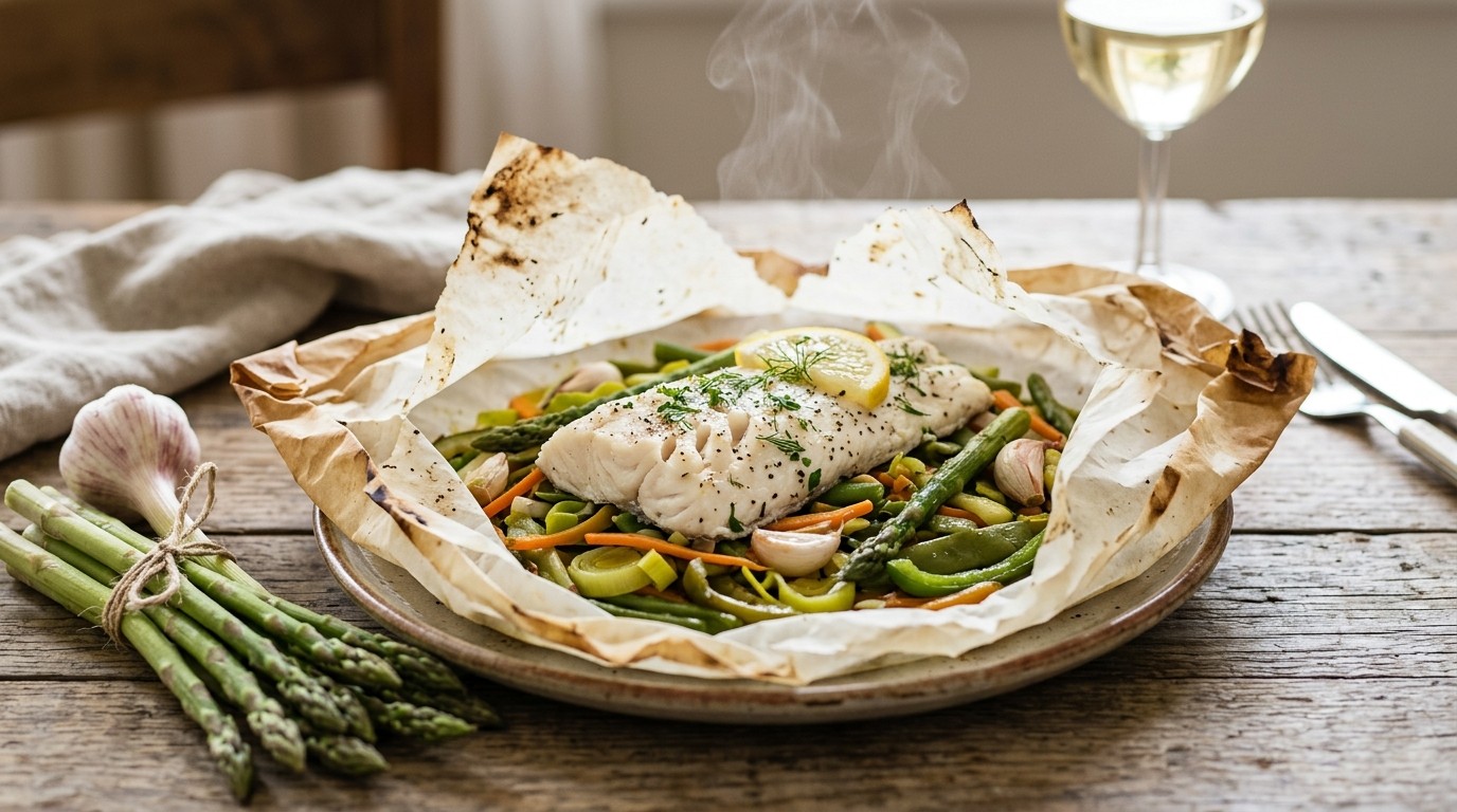 Visfilet in papillotte