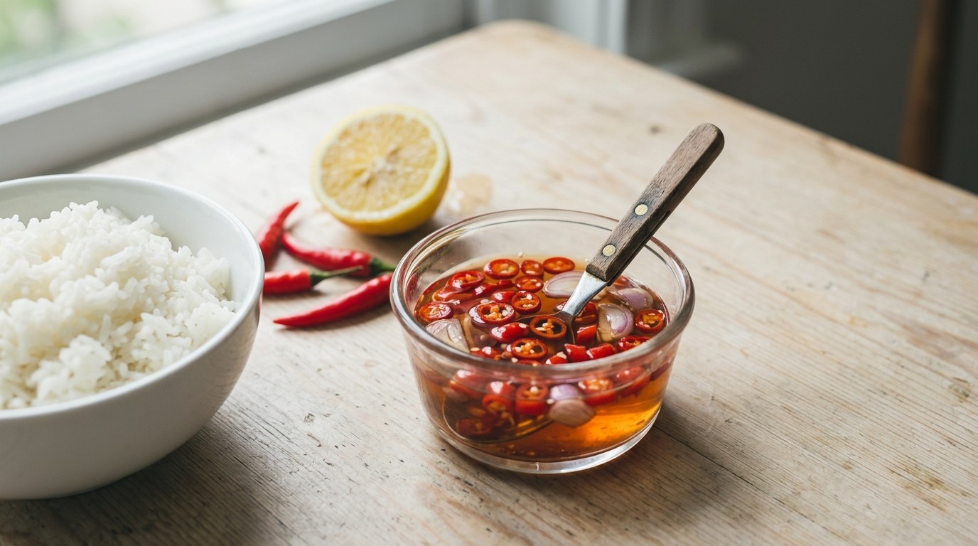 Vissaus met Chili