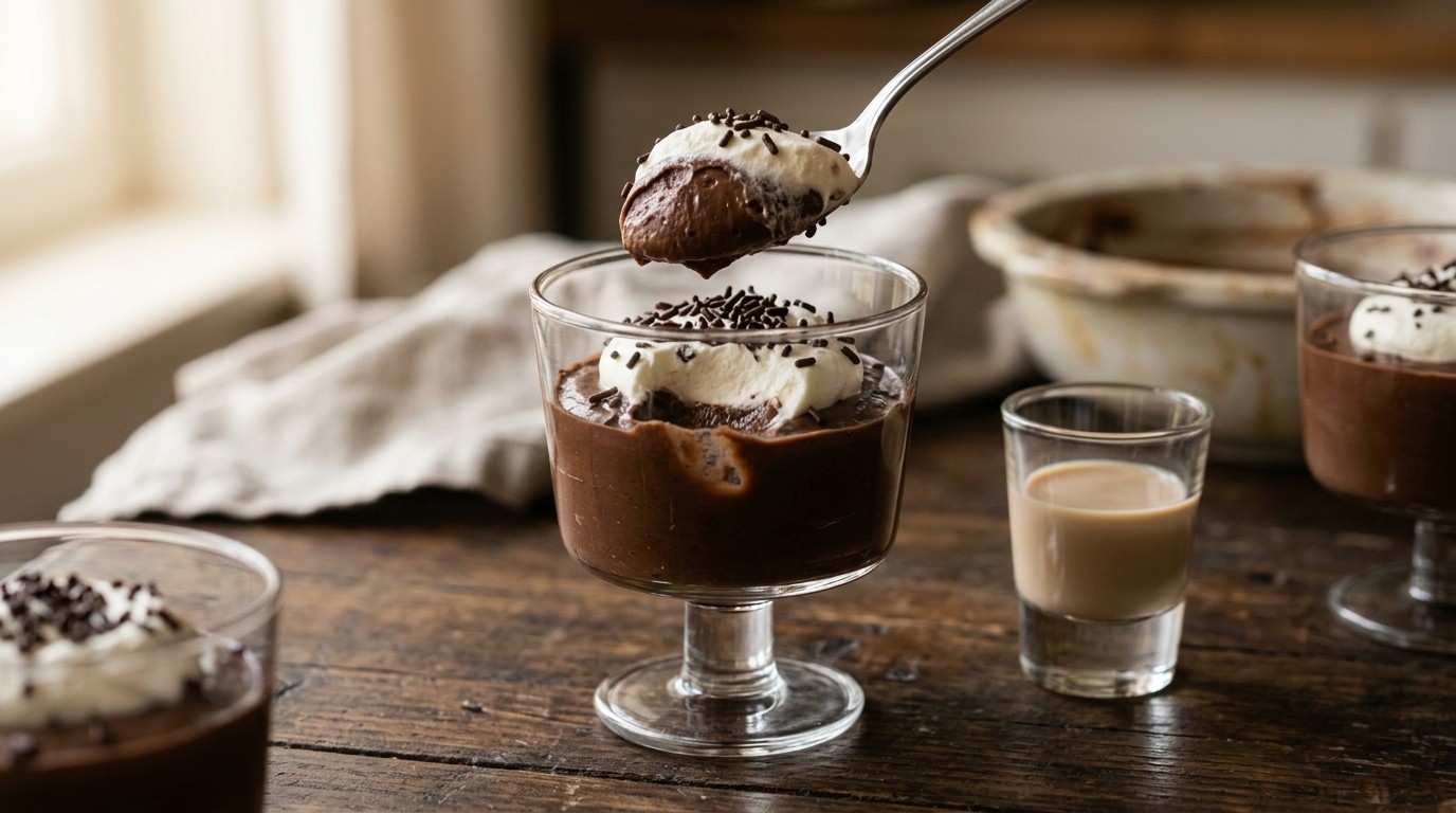 Vlugge chocopudding met een tik