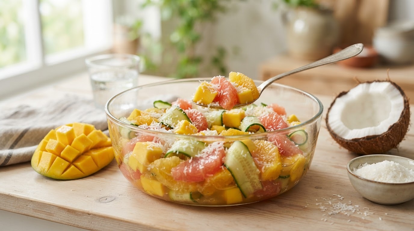 Vruchtensalade met kokos
