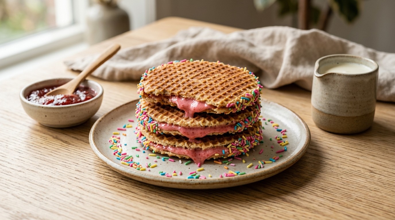 Wafels met spikkels
