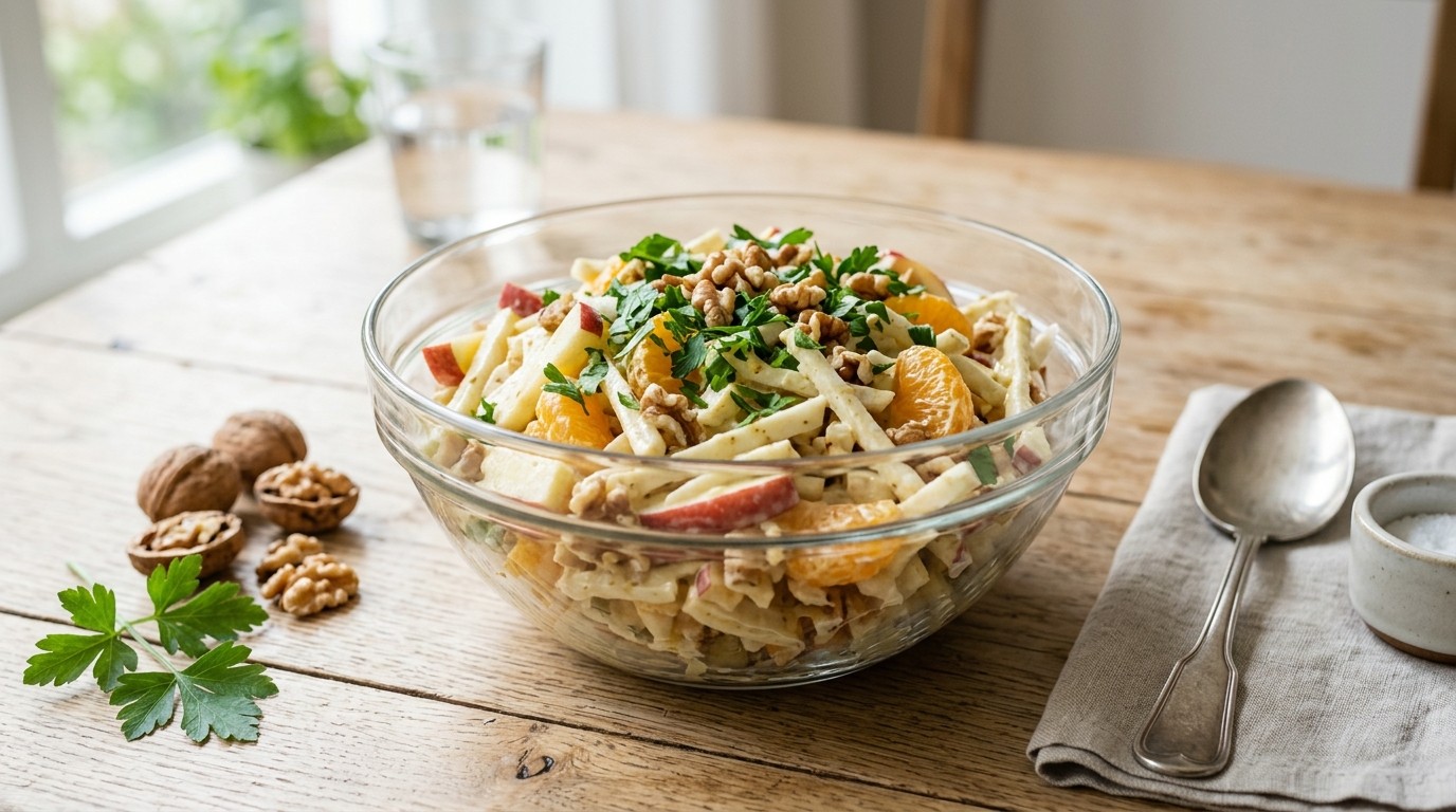 Waldorfsalade met Appel en Mandarijn