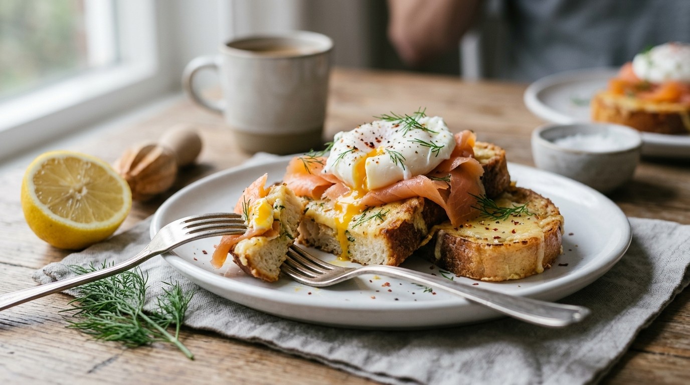 Wentelteefjes met Zalm en ei