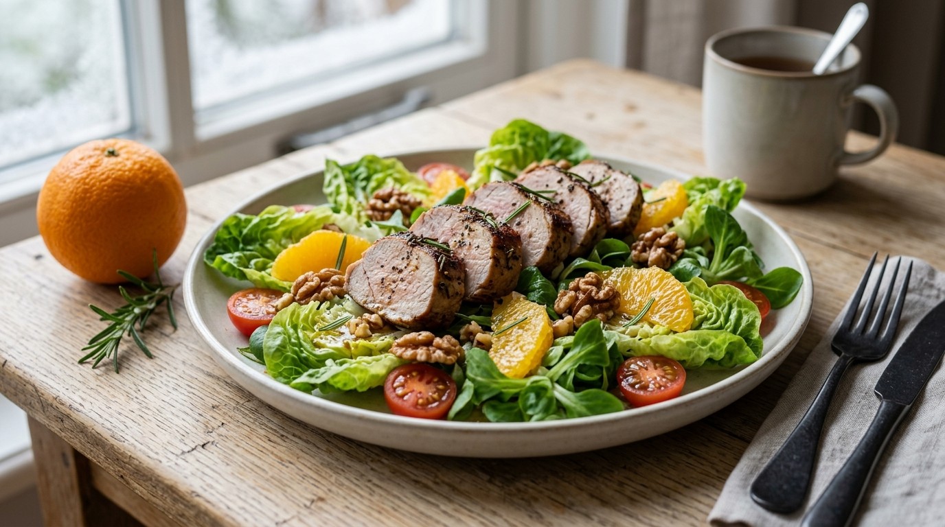 Wintersalade met Varkensfilet