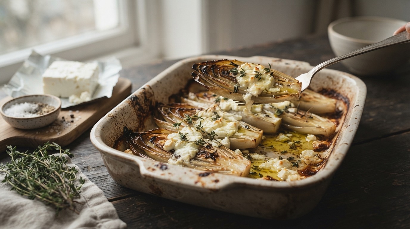 Witlof met feta uit de oven