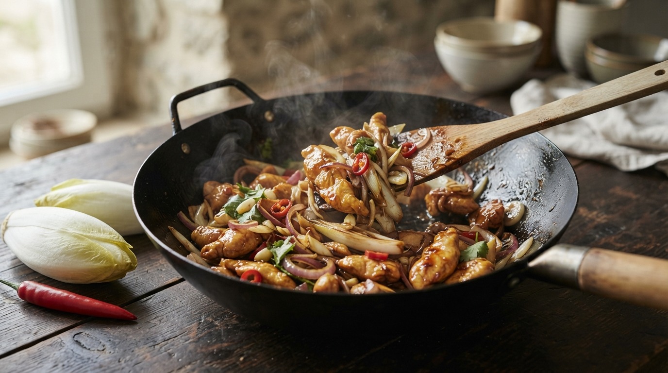 Witlof Roerbak met Kipfilet