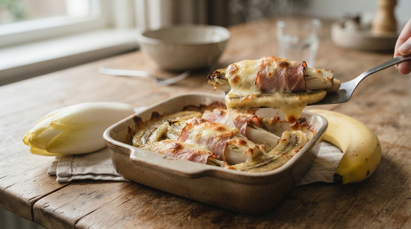 Witlof uit oven met banaan