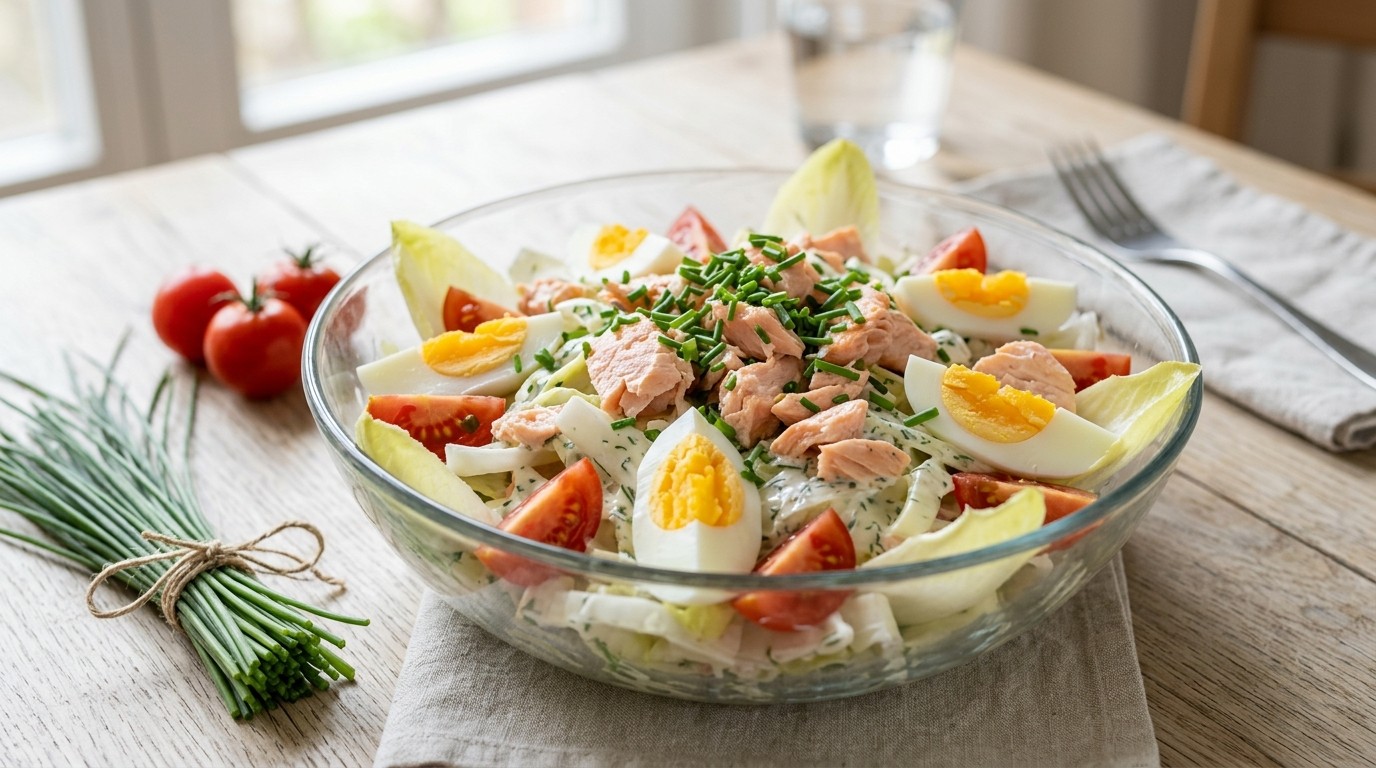 Witlof zalmsalade