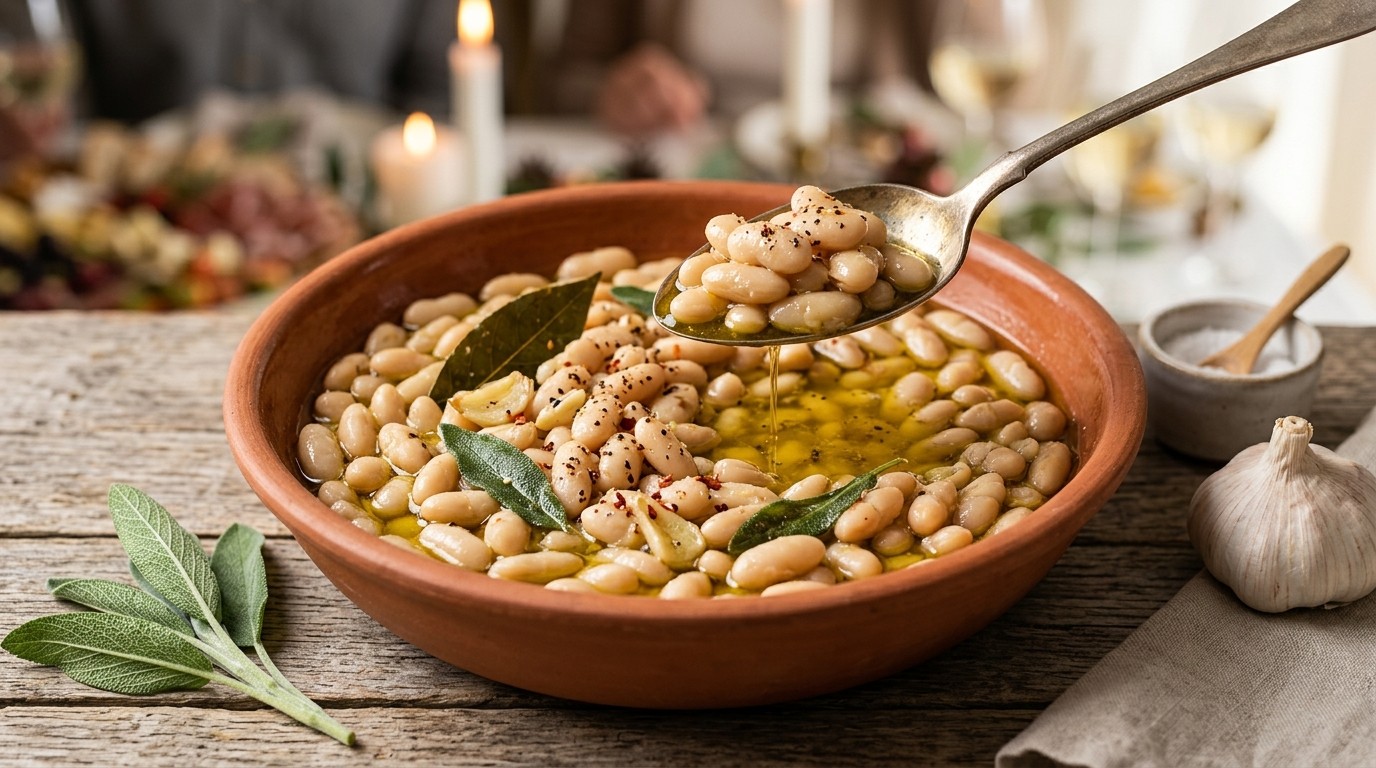Witte Bonen in Olijfolie Voor Italiaans Buffet