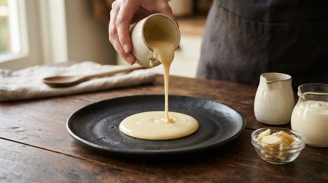 Witte chocoladesaus