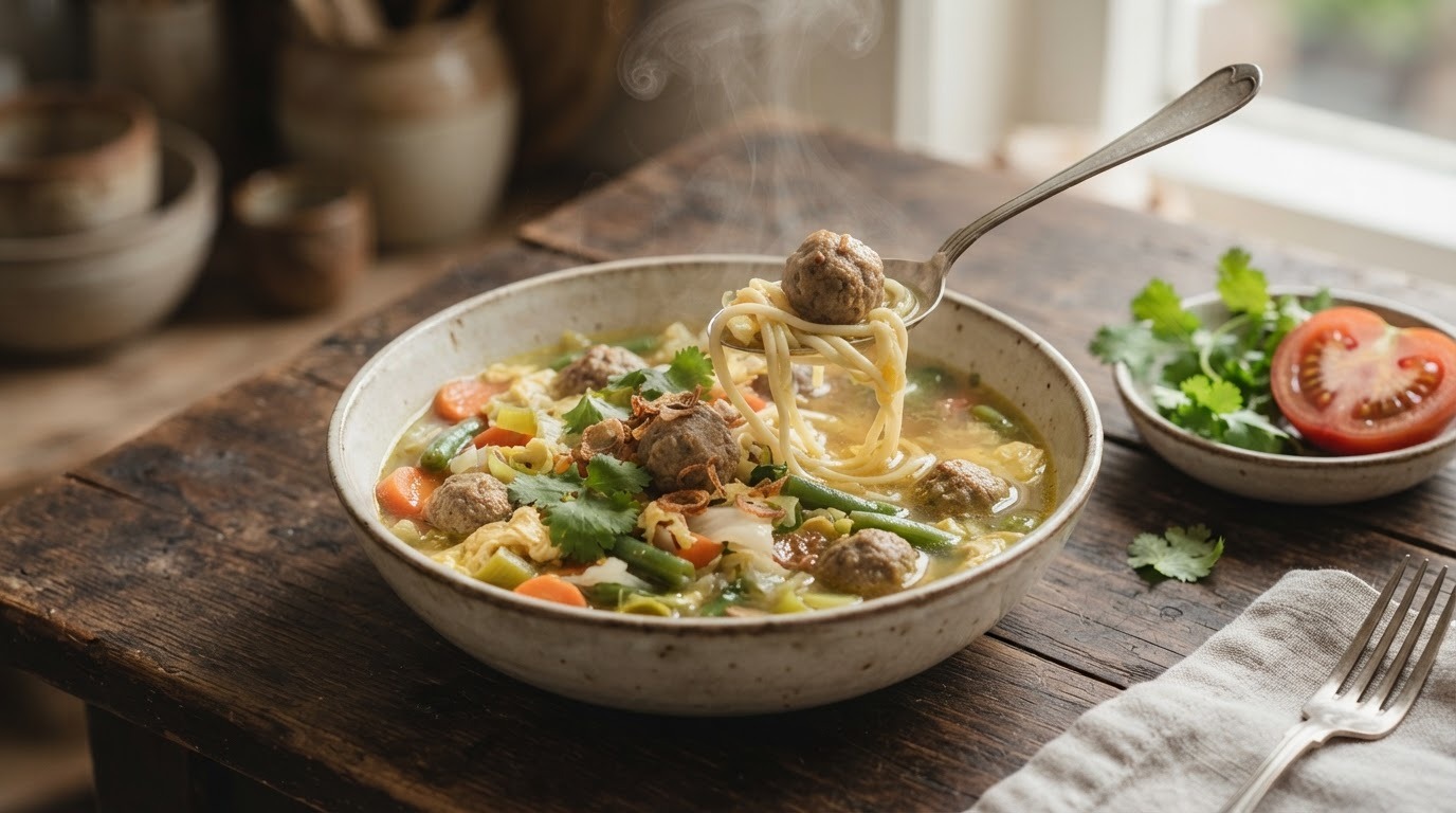 Woksoep met Hollandse groenten