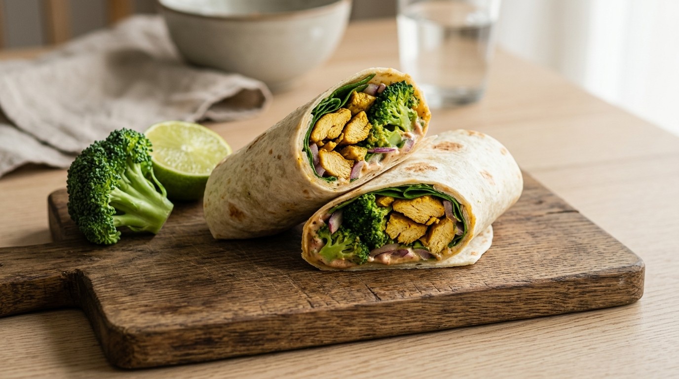 Wrap met Broccoli en kip