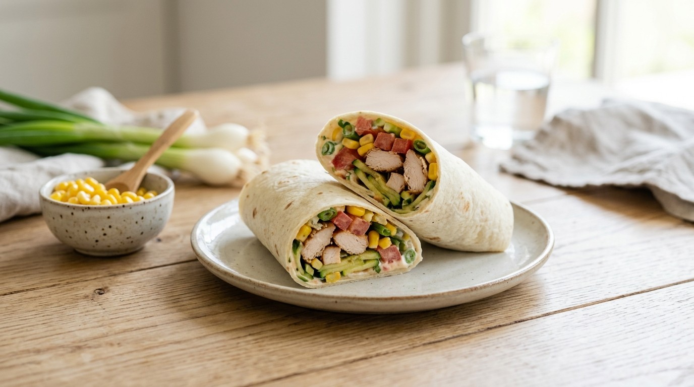 Wrap met tomaat en courgette