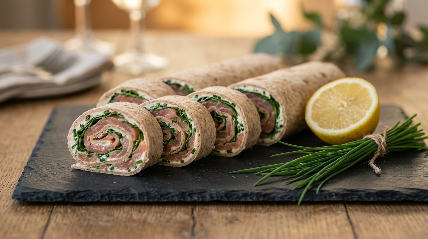 Wrap met Zalm, Roomkaas en Bieslook