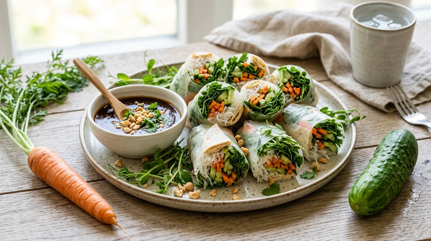 Wrap van Groenten en Erwt-asperges
