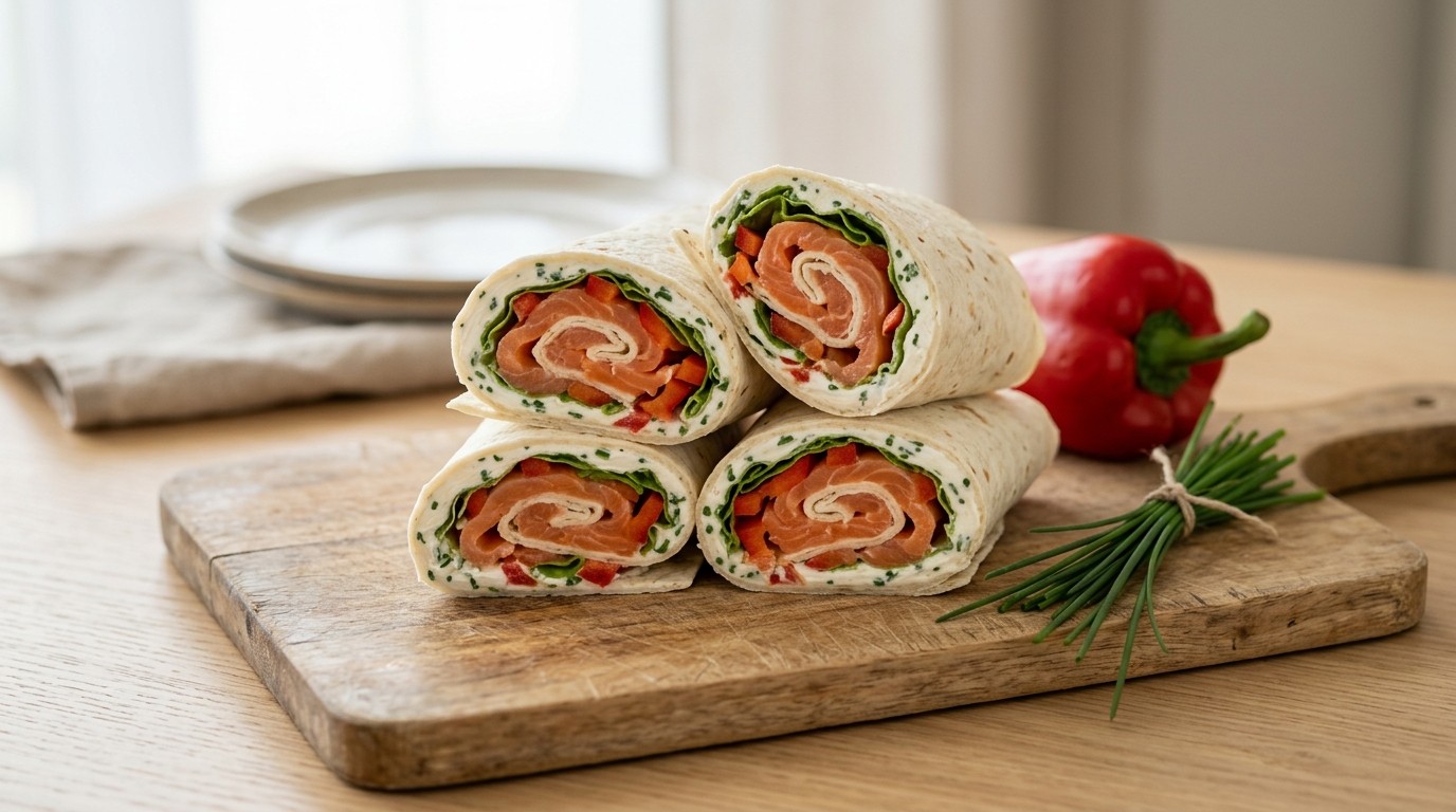 Wraps Gevuld met Zalm en Roomkaas