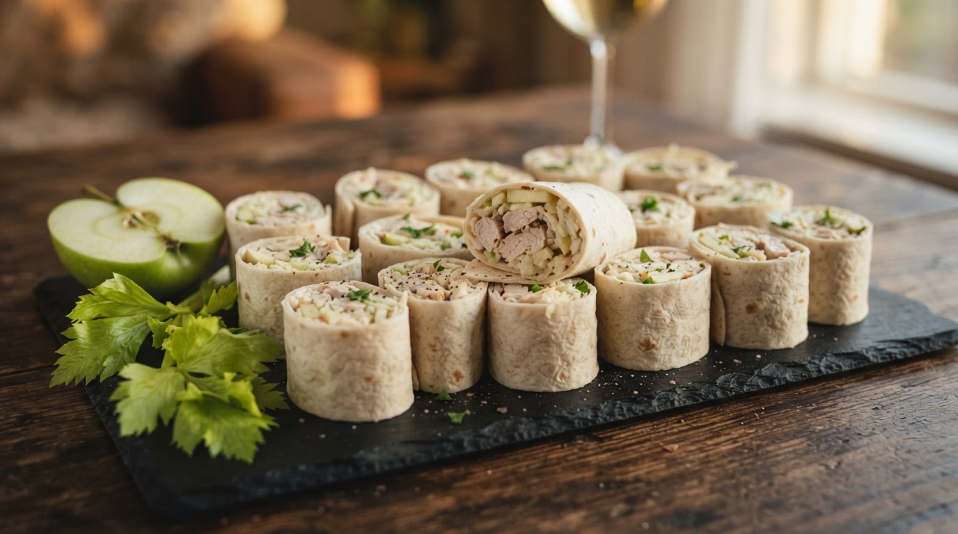 Wraps met gerookte kip en selleriesalade