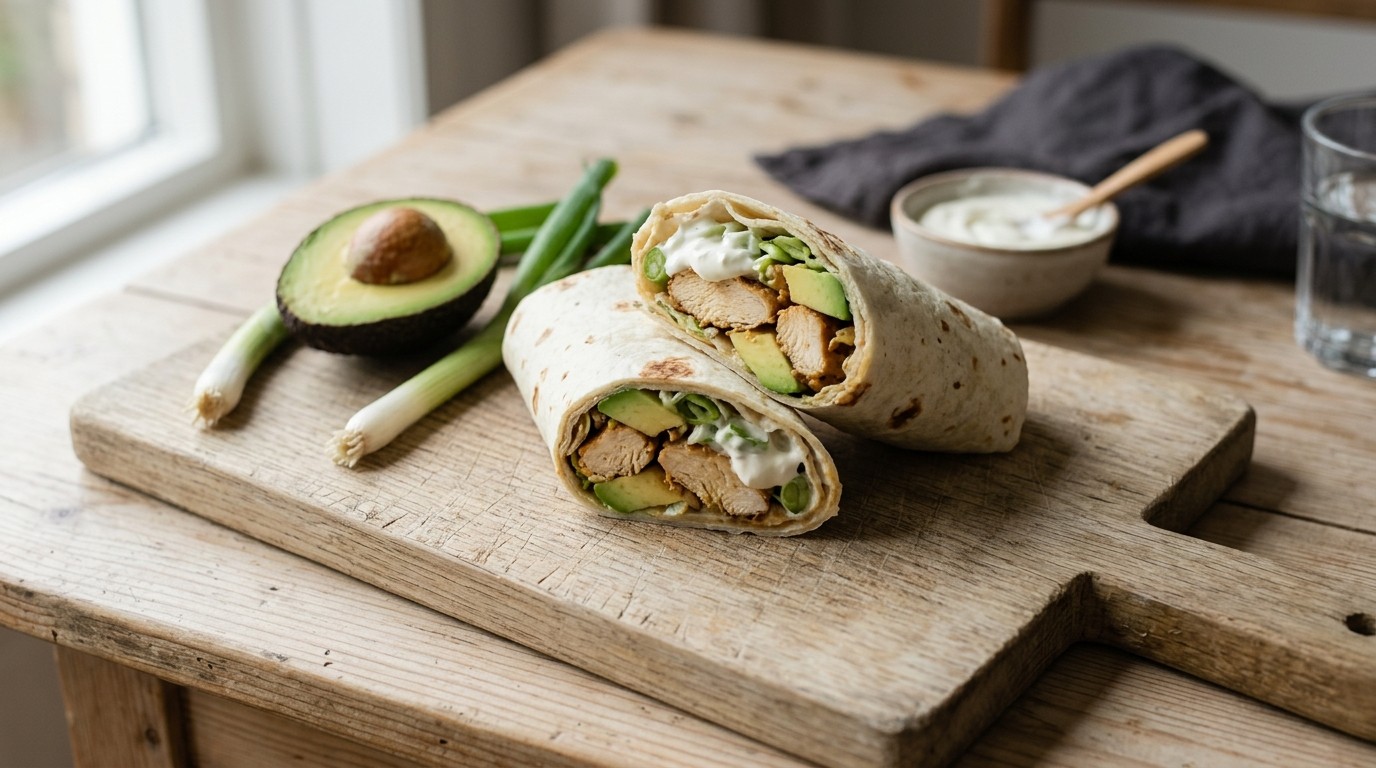 Wraps met Kipfilet, Avocado en Zure Room