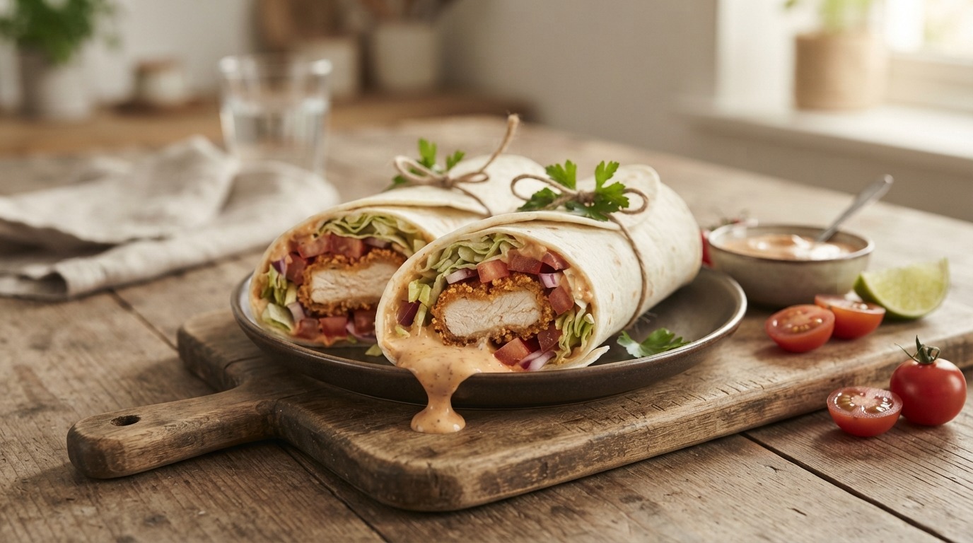 Wraps met kipnuggets