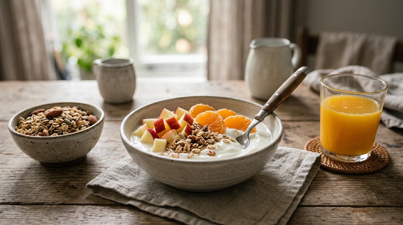 Yoghurt Appel-mandarijn Ontbijt
