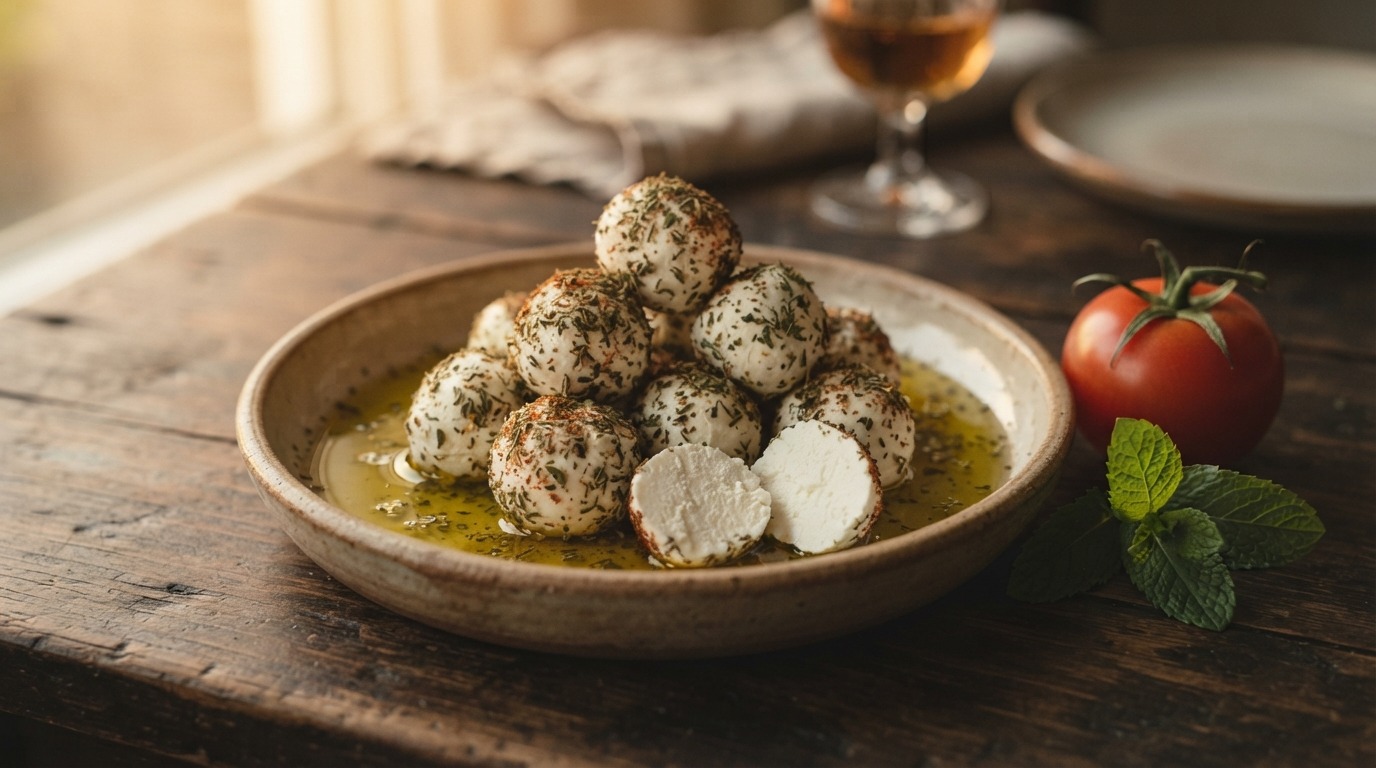 Yoghurt-kaasballetjes met kruiden