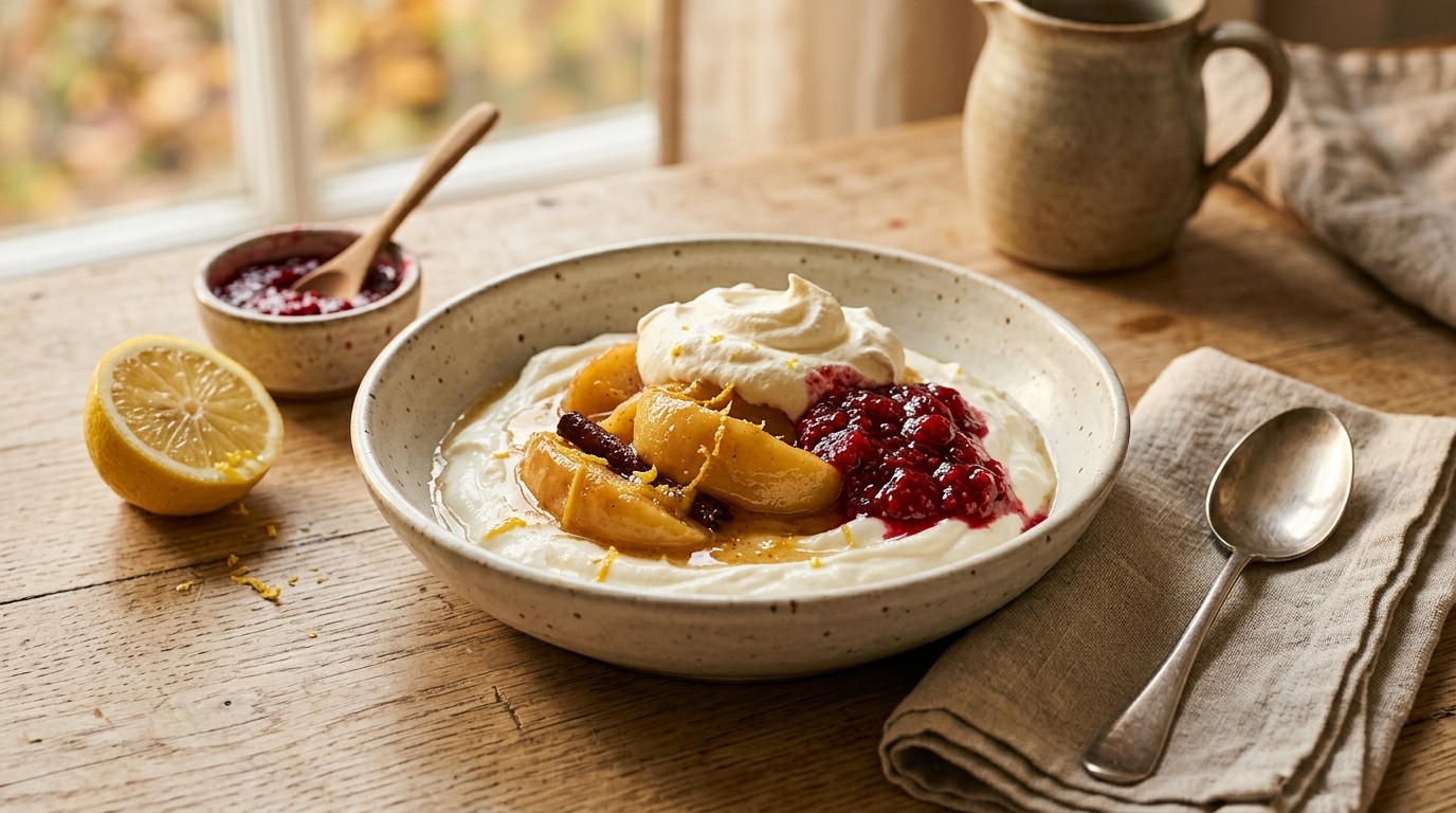 Yoghurt met Ovenappels