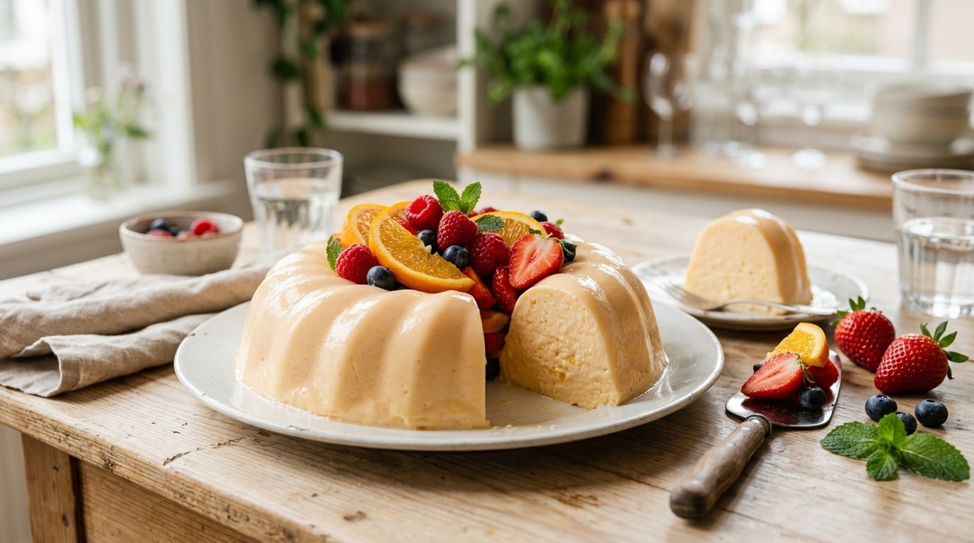 Yoghurt-sinaasappelpudding