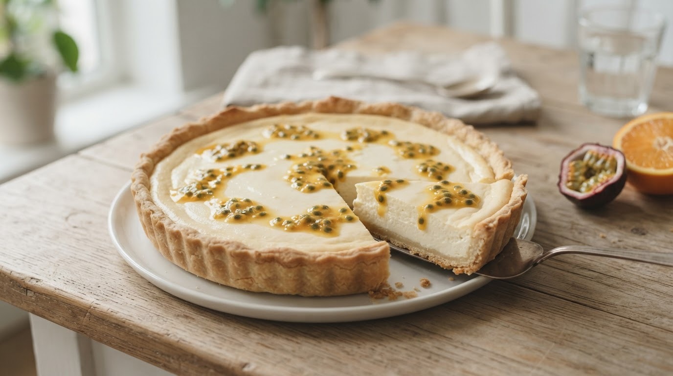 Yoghurttaart met passievruchten