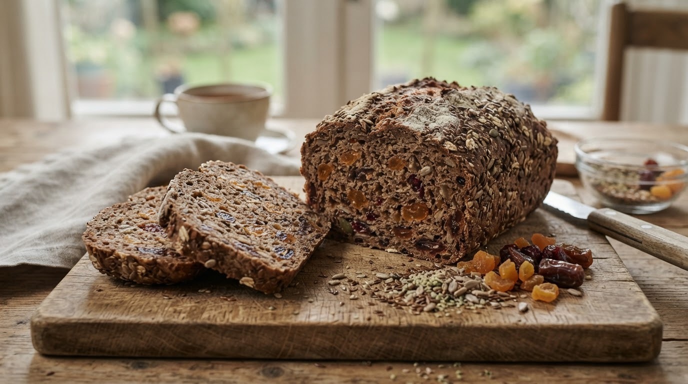 Zaden en pittenbrood (met gedroogd fruit)