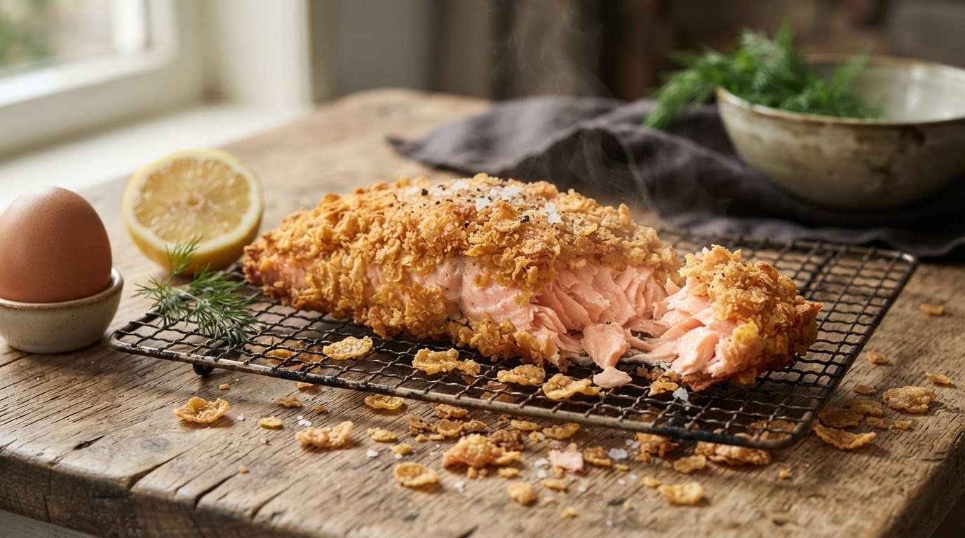 Zalm in een krokante korst