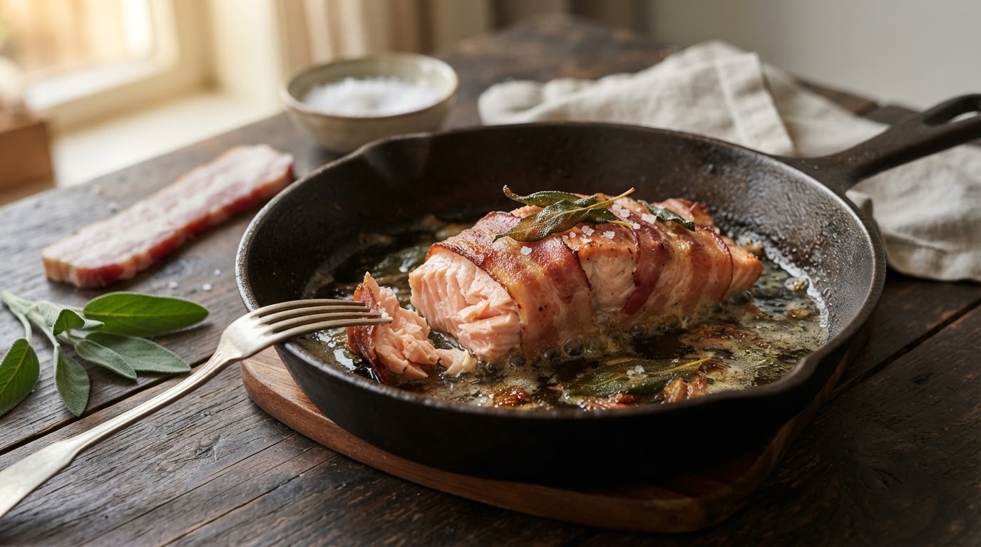 Zalm met bacon