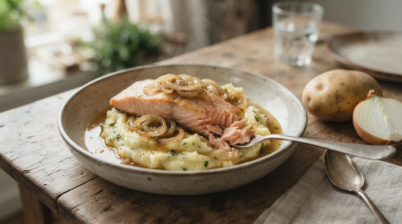 Zalm met puree