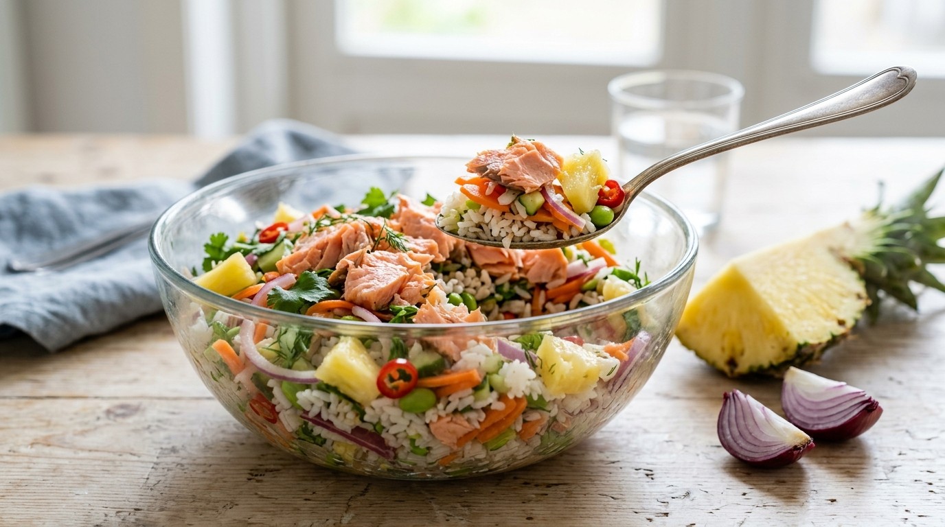 Zalm met Rijstsalade