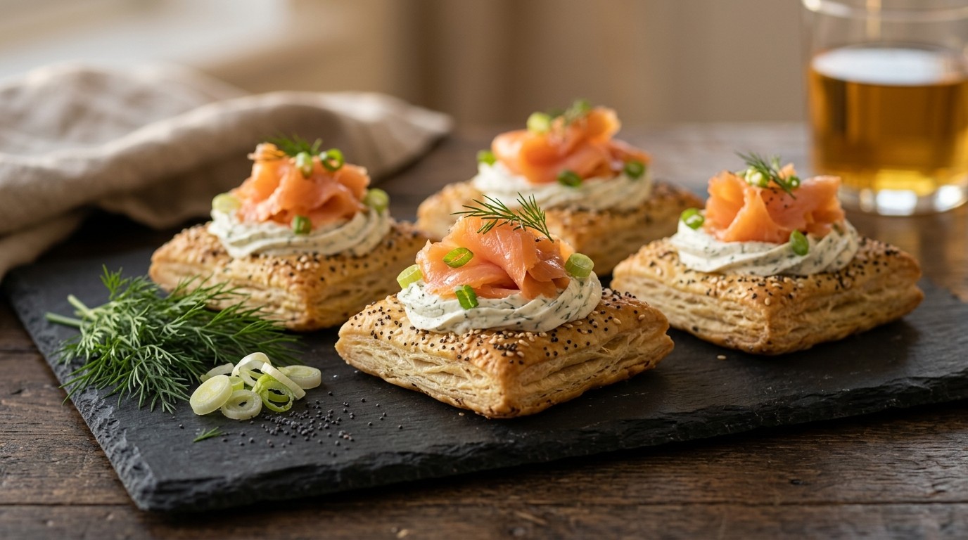 Zalm op bladerdeeg