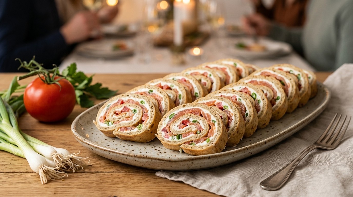 Zalm Sandwichrol Voor Buffet