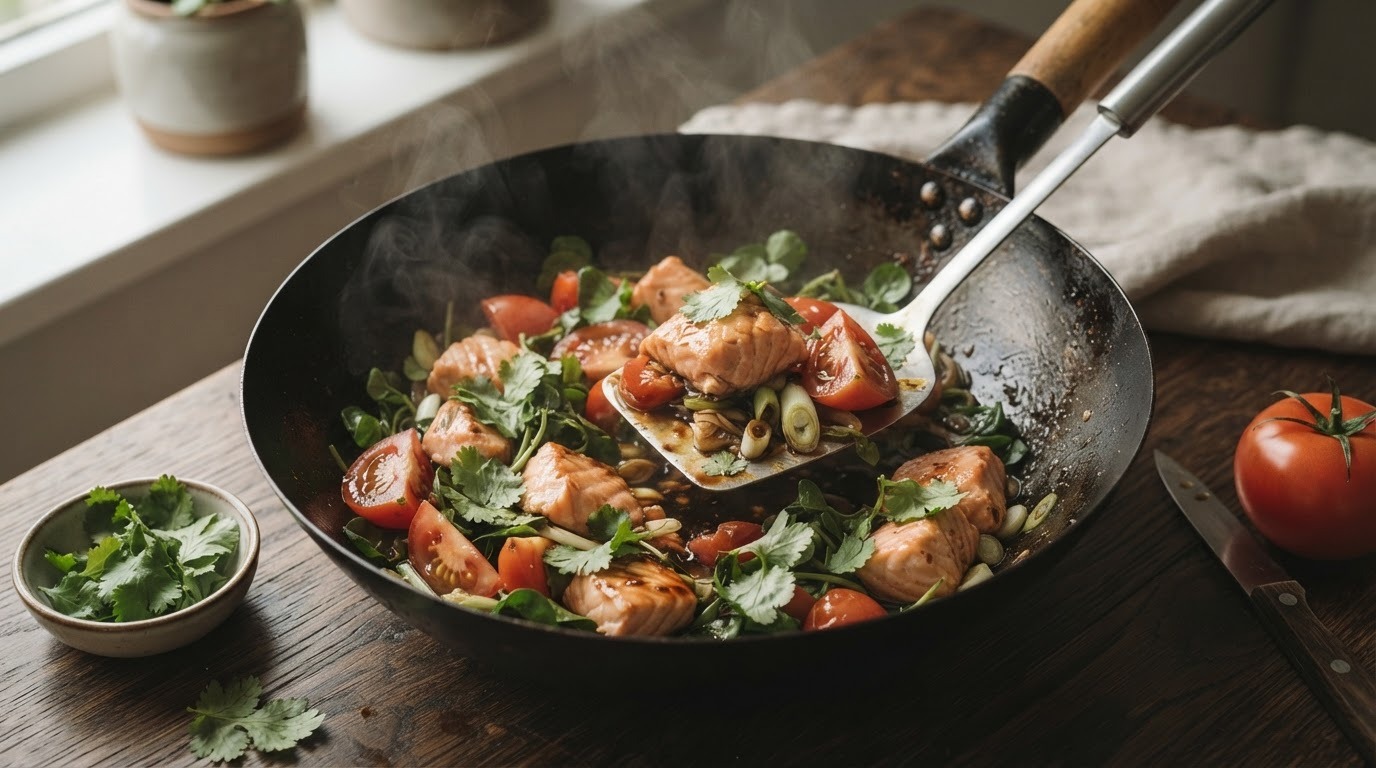 Zalm uit de wok
