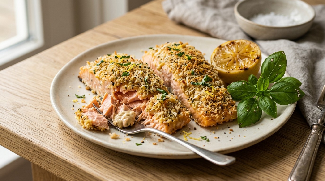 Zalmfilet met een korstje