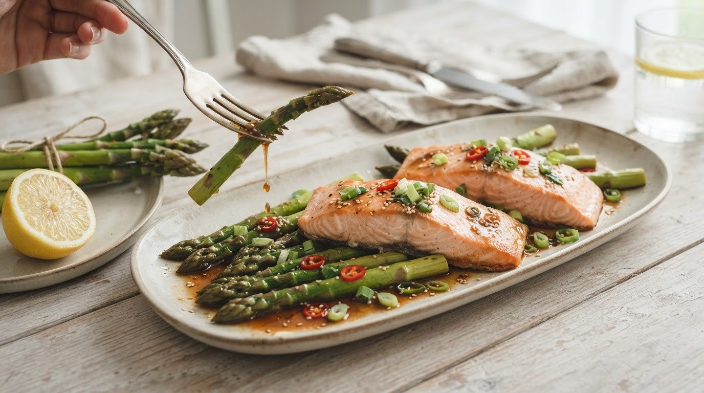 Zalmfilets met asperges