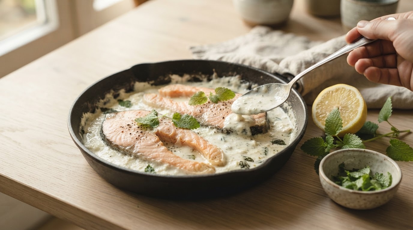 Zalmmoten met mascarpone